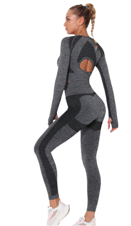 Be Magical- Juniors/Young Women's 2 Piece Athleisure Set- 2 Toned Charcoal Gray Outfit