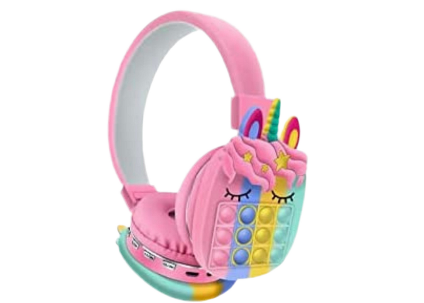 Pop It Unicorn Headphones Pink and Blue
