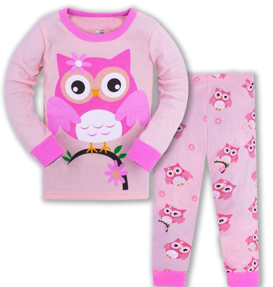 Be Magical- Girl's 2 Piece Pajama Set - Owl