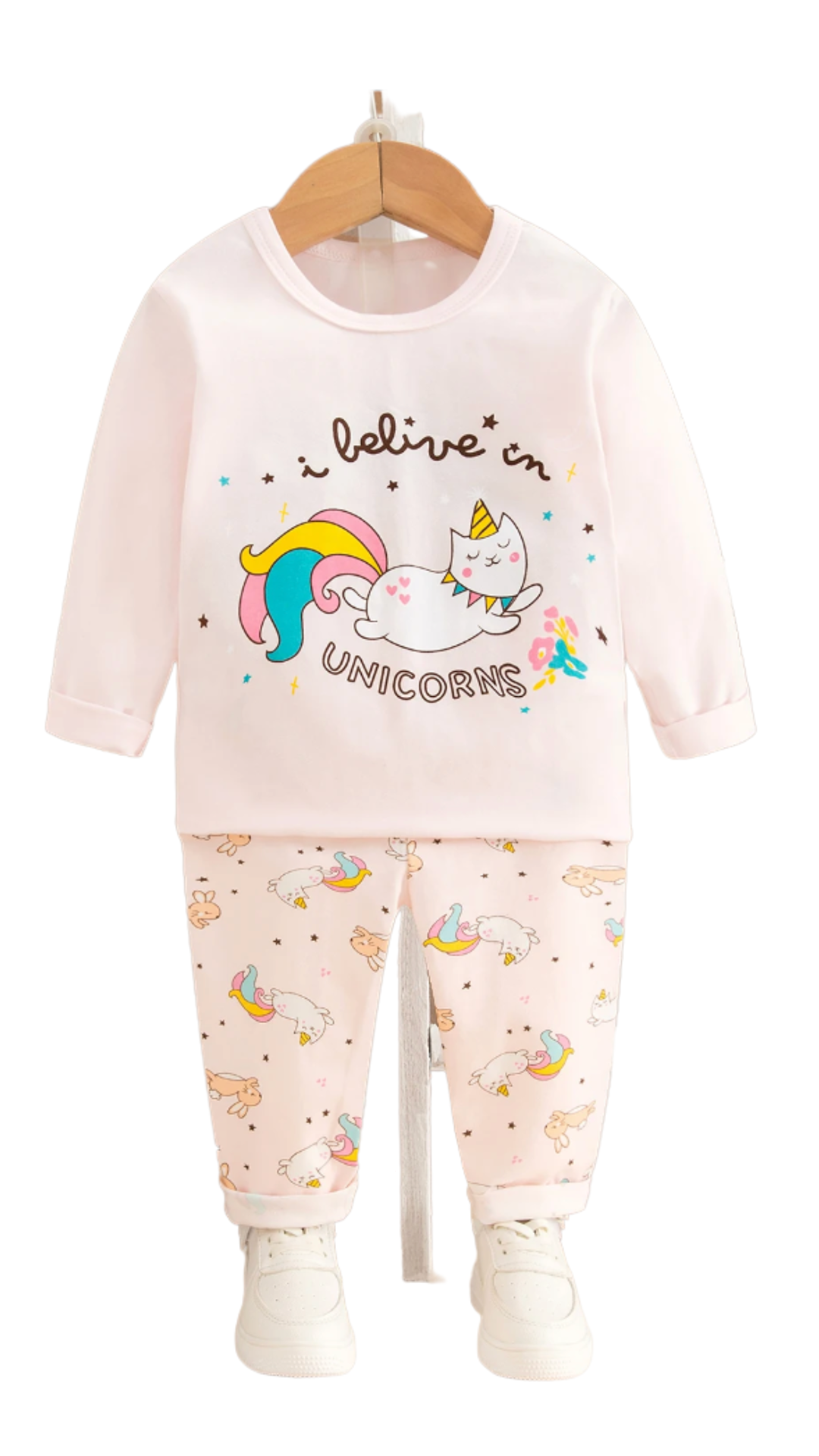 Be Magical- Girl's 2 Piece Pajama Set- Unicorn Cat