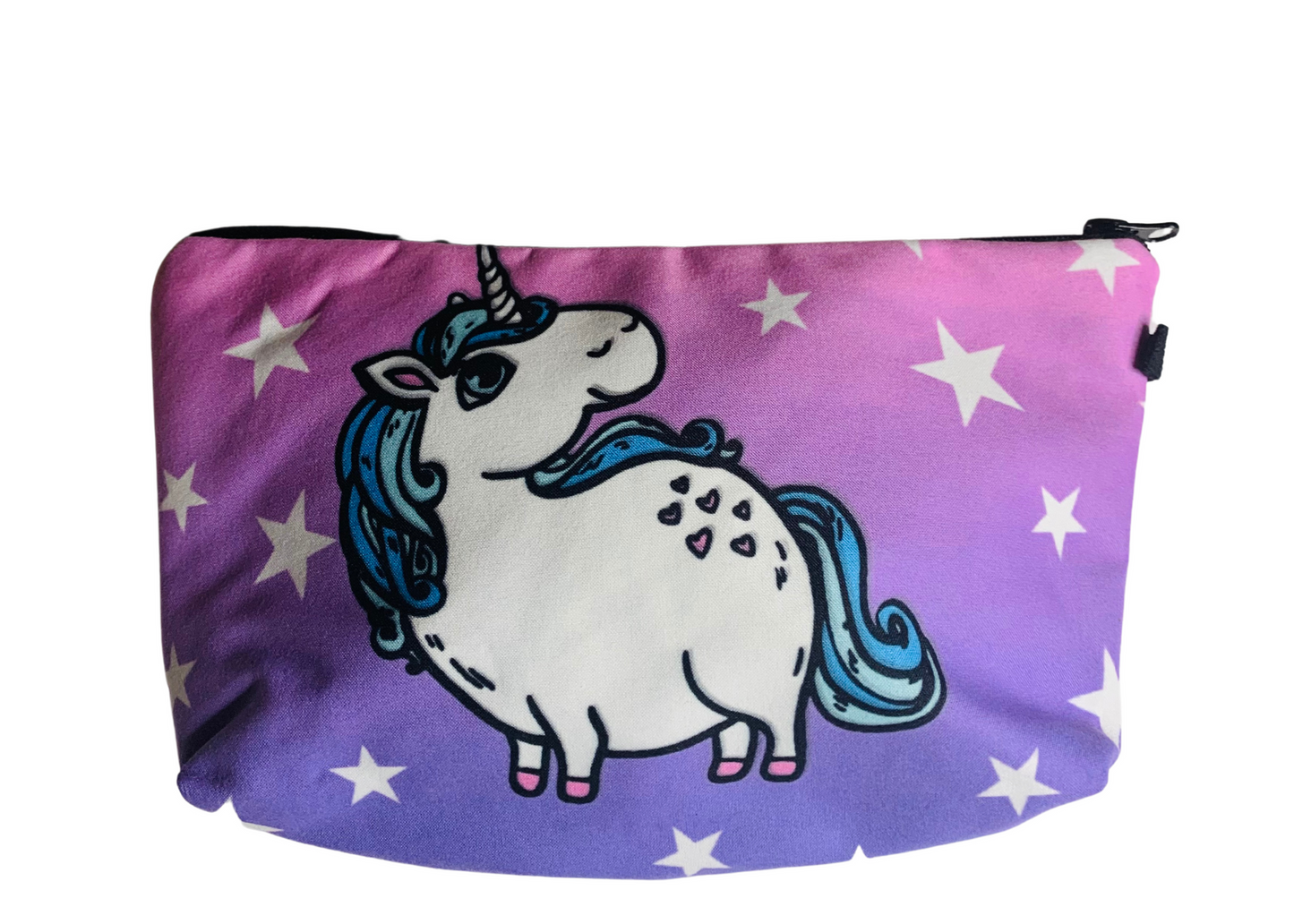 Be Magical- Cosmetics Bag- Pink/Purple Ombre With Unicorn