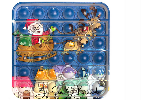 Pop It Fidget Toy- Santa On Sleigh