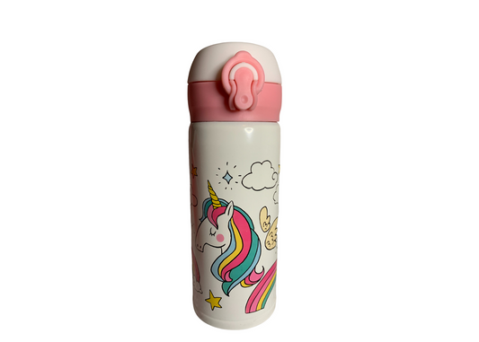 Children's Stainless Steel Water Bottle- White- Unicorn Daydream (5)