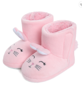 Girl's Pink Bunny Slippers