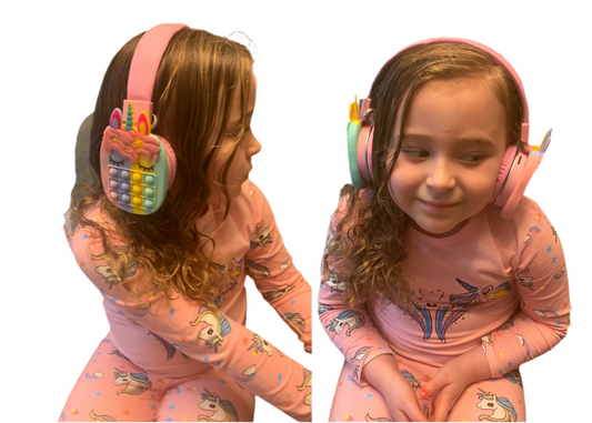 Pop It Unicorn Headphones Pink and Blue