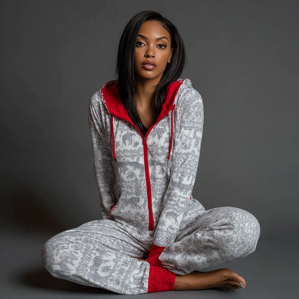 Grey Snowflake Onesie – Lightweight, Cozy, and Winter-Ready