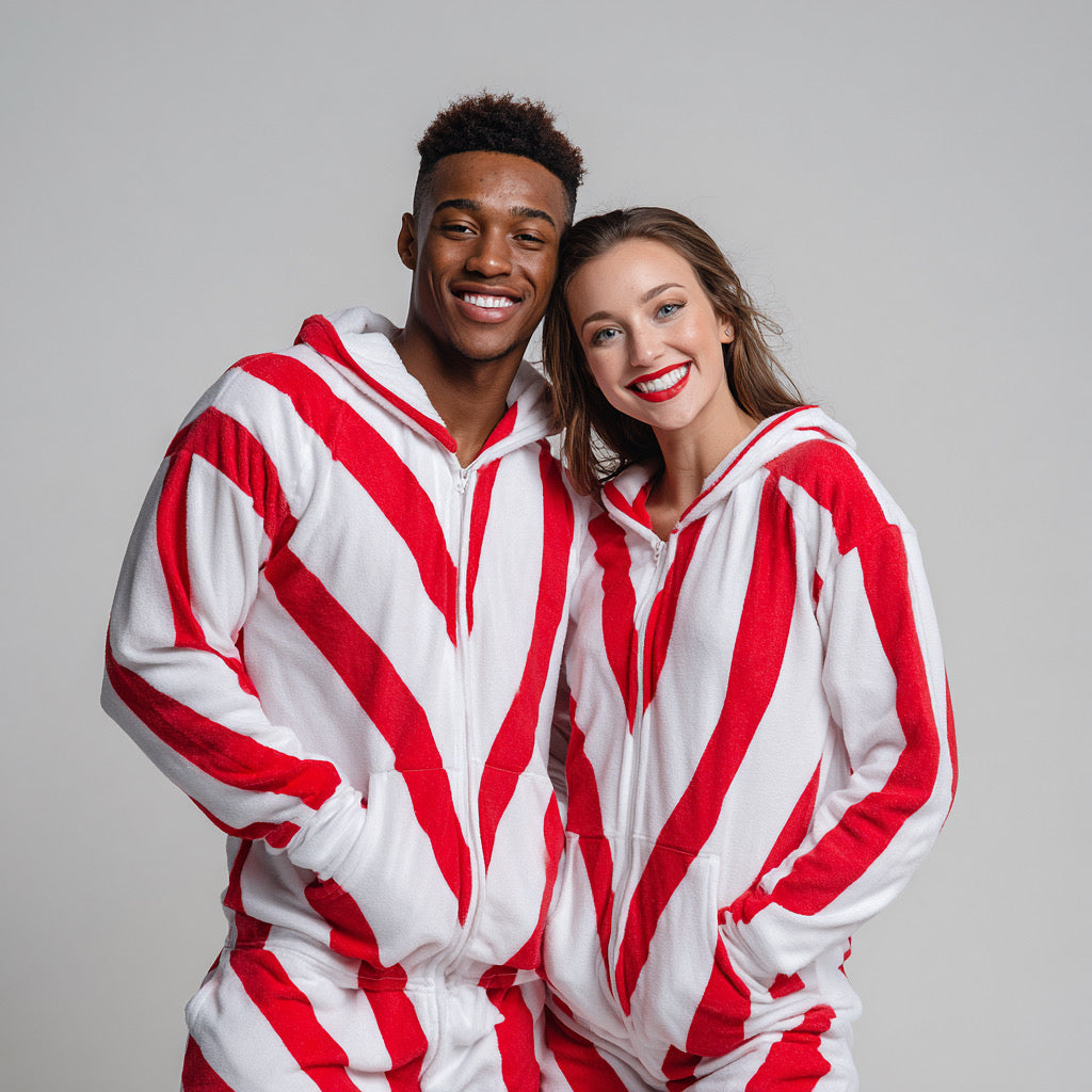 Red & White Candy Cane Onesie – Holiday Fun!