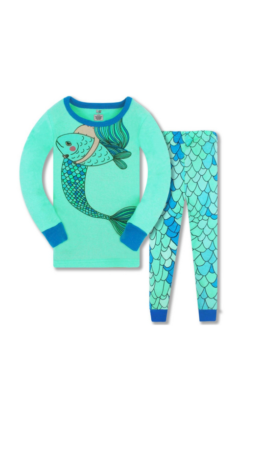 Be Magical- Girl's 2 Piece Pajama Set- Mermaid Dreams
