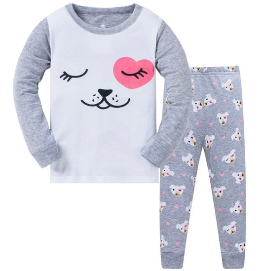 Be Magical- Girl's 2 Piece Pajama Set- Sleepy Puppy (3T-8)
