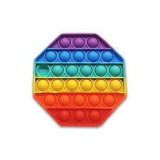 Pop It Fidget Toy- Rainbow Octagon