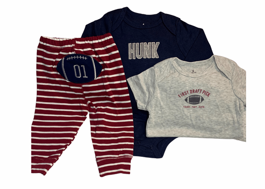 Hunk (Boys) Football Onesie Set