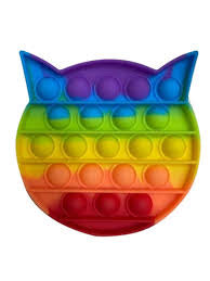 Pop It Fidget Toy- Rainbow Cat