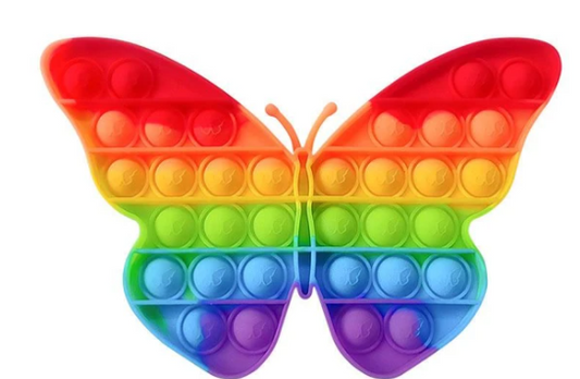 Pop It Fidget Toy- Rainbow Butterfly
