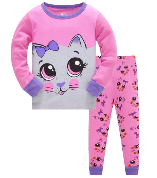 Be Magical- Girl's 2 Piece Pajama Set- Pretty Kitty