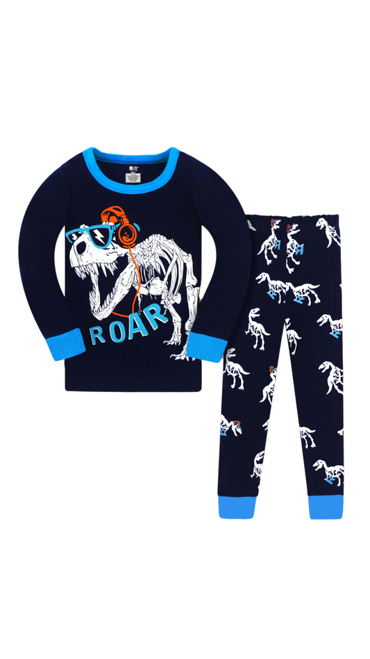 Little Panda- Boy’s 2 Piece Pajama Set- Dinosaur Roar