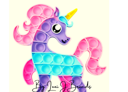 Pop It Fidget Toy-  Multi Color Unicorn